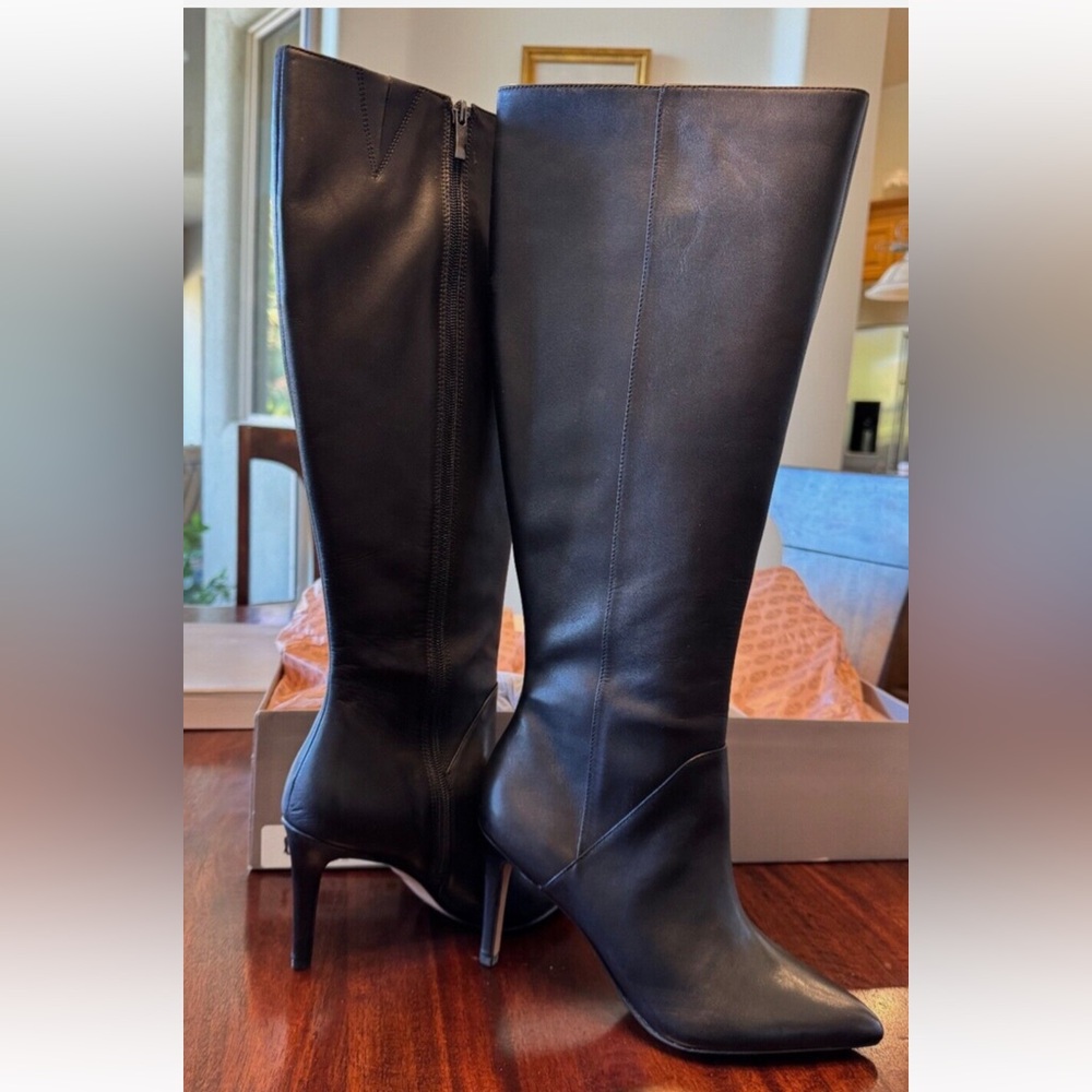Franco Sarto Classic Black Knee-High Women's Boots Size 6.5